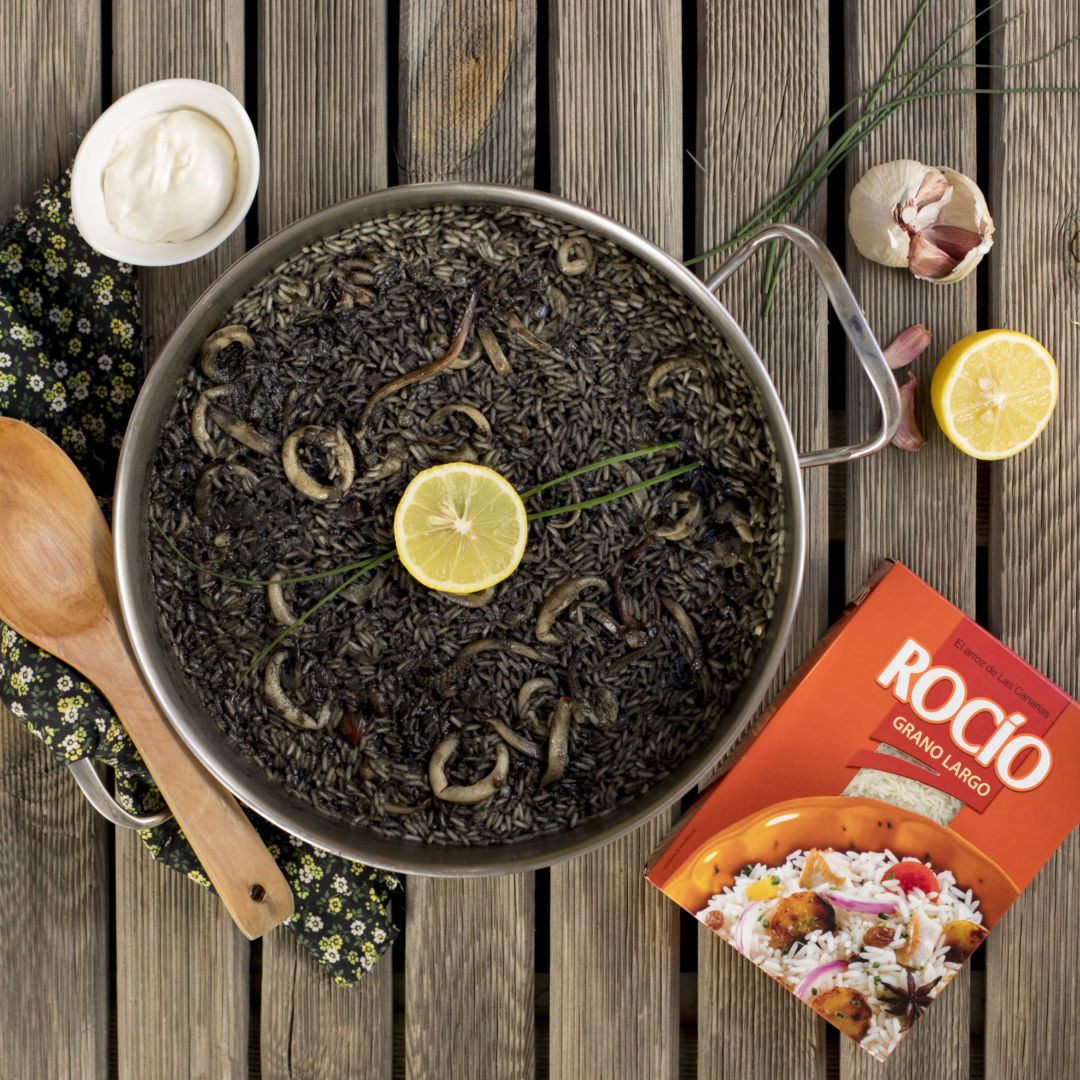 Arroz negro con calamares