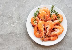 Gambas para un arroz caldoso